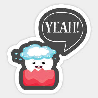 Excited Tooth Sticker